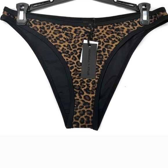 Kendall + Kylie Small Leopard Bikini Swim Bottom NEW - Picture 1 of 5